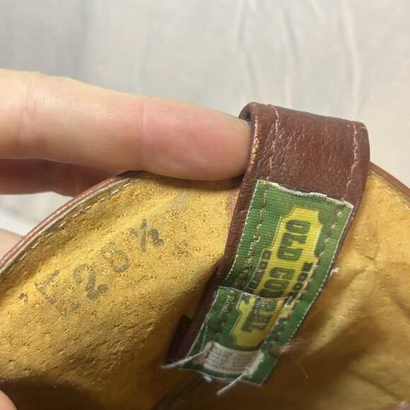 Old Corral Cowboy Boots Mens US 9.5 Mexico 26.5 Brown Ostrich Leather Western - Picture 7 of 9